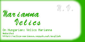 marianna velics business card